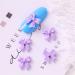 3D Charm 50Pcs Resin Nail Jewelry Ornaments Nail Art Bowknots Manicure Accessories Mini Bow Nail Jewelry Nail Art Decorations Nail Bow Ties(purple)