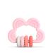 SUAVINEX Silicone Teether 6 Months Teething Ring Flexible Lightweight Cloud Design Pink 401440