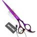 7.0 Inch Hair Scissors Set - Hair Cutting & Thinning Scissors with Razor Combs - Purple | International Shipping - Buy Online on GoSupps.com
