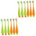 Healvian 12 STK Carrot toothbrush toothbrushes for children toothbrush Bulk toothbrushes soft children travel toothbrush manual toothbrush for children children's toothbrush pets