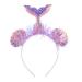 xbiez Shinning Tinsel Mermaids Hairband Music Concerts Fish Scale Headband for Teens Adult Party Performances Hair Supplies Fish pattern purple