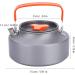 Sunlevo Outdoor Camping Kettle - Lightweight Aluminum Teapot for Hiking & Picnic, 1.1L (Orange) - Buy Online on GoSupps.com