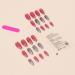 24Pcs/Set Press On Nails Medium Length Brown Glitter Pink False Nails Acrylic Fake Nails Full Cover Nails Tips Artificial Finger Manicure Press on nails for Women and Girls - Buy Online on GoSupps.com