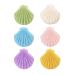 Beaupretty 6pcs Natural Konjac Facial Sponges - Reusable Shell Shape for Deep Cleansing, Exfoliating, and Massage | Face Sponge Set - Buy Online on GoSupps.com