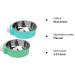 2 Pcs Pet Crate Bowls 2-in-1 Dog Hanging Bowl Removable Cage Water Bowls for Small Animals Blue & Green - Buy Online on GoSupps.com