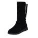 EKOUSN Women's Middle Boots,Boots Flat-bottomed Rhinestone Boots Plus Velvet Padded Mid-tube Boots,Fashion Casual Platform High Boots Increased Platform Cowboy Boots Work Boots Black 9
