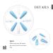 Handcess Long Glossy Blue Coffin Ballerina Press-On Nails 24PC Butterfly Acrylic Art for Women & Girls - Buy Online on GoSupps.com
