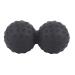 Marmerdo Yoga massage ball Fitnessball Gymnasium Ball INTERISCH MASSAGER roller Body massager Olutive peanuts roll foot massage device Hand massage device Double ball of ice hockey Set scroll wheel 12x6.3cm black