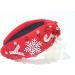 Bottone Knot Wide Brim Christmas Headband/Green Color Beads Embellished Yoga Sports Christmas Headband for Woman - Buy Online on GoSupps.com