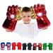 Incredible HOK Superheros Gauntlet Smash Hands Fists Big Soft Plush Gloves Pair Costume Green Iron M Gold