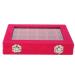 24-grids jewelry storage box nail art decoration storage box organizer case display holder with lid for nail art storage small jewelry (red)