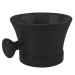 Linkidea Ceramic Mug with Knob Deep Size Wet Shaving Mug Shaving Soap and Cream Bowl for Men (Black)