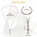 Aucuu Stress Relief Necklace - Mindful Breathing & Anxiety Relief - Silver - Unisex - Buy Online on GoSupps.com