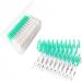 JOCXZI Interdental Brush - 200 Soft Silicone Brushes for Effective Tooth Cleaning | Portable Dual-House Floss Stick (Green) - Buy Online on GoSupps.com