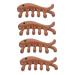 Healeeved 4 pieces massage comb in fish form gua Sha facial tool combs for men wooden ridge comfortable massage comb hair sticks for curly hair golden sandal wood women