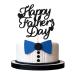 Happy Father's Day Cake Toppers Black Best Dad Cake Topper for Dad Father day Decoration Happy Father's Day Sign for Cake Glitter Cupcake Toppers Cake Toppers Birthday Cake Decorations Father Party Black Cake Topper