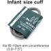 Universal NIBP Cuff for Infant 10-19 cm Single Tube Reusable Nylon Replacement Blood Pressure Cuff No Connector Infant Green Nylon+single Tube - Buy Online on GoSupps.com
