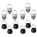 ibasenice 11pcs Candy Jar Candy Kettle Candy Bucket White Halloween Pendant