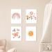 Taicols Set of 4 Boho Posters for Children's Rooms | Din A4 Wall Art Decoration for Girls' Baby Rooms - Buy Online on GoSupps.com