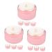 Kisangel Baby Powder 12 Pcs Body Powder Puff Box Baby Powders Pink Compact Child Synthetic Sponge Travel Baby Powder
