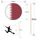 Qatar Football Silhouette Flag Mix Party Food & Cupcakes Picks Decorations Toppers (pack of 14) - Buy Online on GoSupps.com