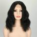 Point front wig 14/16 inch short curly black brown wigs heat-resistant synthetic hair women wig cap without hair pony hairstyle of course cosplay party time clothes c14in