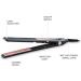Carmen C81054 Noir Hair Straightener with Ceramic Plates and Anti Tangle 360 Swivel Cord - Black & Rose Gold - Buy Online on GoSupps.com