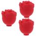 FRCOLOR 3pcs Rose Face Ice Tray Cube Face Ice Cooling Roller Cocktail Ice Molds Eye Ice Roller Rose Ice Cube Mold Ice Facial Massager Ice Making Refrigerator Food Grade Silicone Rose Ball