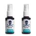 The Bluebeards Revenge Travel Size Sea Salt Spray for Curly Hair Adds Texture and Volume for a Natural Matt Styled Finish 50ml DUO