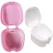 Wudaizhi Tooth Bathing Bag - Orthodontics Toothholder Box for False Teeth | Plastic Container with Filter | Soak & Store Prostheses | Pink & White - Buy Online on GoSupps.com