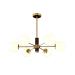 E14 Nordic Luxury Light Walnut All Copper Chandeliers American Creative Magic Bean Chandeliers for Living Room Study Room Bedroom Dining Room Model-Copper and Walnut 78 * 59cm Rame E Noci 78*59cm