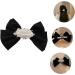 minkissy 1pc Hairpin Bow Hair Clips Grosgrain Hair Bow Wedding Headpieces Big Hair Bow Clip Bow Knot Barrettes Hair Accessories for Women Wedding Fabric Pearl Small and Fresh Girl 17.5X11.5X2.5CM Black - Buy Online on GoSupps.com