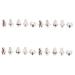 Healeved 4 Sets Nail Ring Women Finger Decor Womans Rings Jewelry Nail Tip Ring Nail Jewels Ring for Ring Jewelry Rings for Jewelry for Nail Jewelry White Zinc Alloy