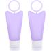 EXCEART 1 Set 2 Silica Gel Bottle Travel Containers for Liquids Refillable Tubes Lotion Containers Cream Makeup Silicone Storage Containers Purple Filling Shampoo Bottle - Buy Online on GoSupps.com