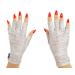 ManiGlovz - Anti UV Gloves for Gel Manicures Using Gel Lamp Dryers, Driving, Lounging and More, Fingerless Gloves That Shield Skin from The Sun and Nail Lamp, Outdoor Gloves, White Feather