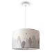 Paco Home hanging lamp children's room pendant light baby room boys girls E27 mountains stars clouds mountains long white