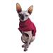 Sphynx Hairless Cat Clothes T-shirt -Cats & Small Dogs Wear Soft Cotton Shirt Sleeveless Breathable Vest Pullover for Devon Rex Cat Cornish Rex Cat and Peterbald Cat (Cherry Red S) Small Red