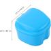 Operitacx Box Prosthesis Brush Holder & Lid Soaking Cup | Denture Cleaning Tablets Bath Container - Sky Blue - Buy Online on GoSupps.com