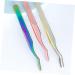 Buy 2PCS Steel False Eyelash Tweezers & Eyebrow Clip | Curved Tip Lash Extension Tools | Miss Eyelash Curler Red - Buy Online on GoSupps.com