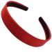 Topkids Accessories Silky Shiny Single 2cm Wide Satin Headbands Alice Band For Kids and Women Colourful - 70's 80's 90's Hair Bands For School or Costumes (Red)
