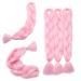 5 Packs Hair Extension Crochet Braids Extensions Braiding Hair Braiding Hair Synthetic 24 Inch Pink-1