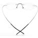 Buy Eyekepper Titanium Rimless Round Reading Glasses - Stylish Circle Readers in Black +2.75 for International Shipping - Buy Online on GoSupps.com