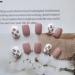 Press on Nails 3 Sets Peach Powder False Nails Matte Short Nail Stickers Press-on Nails for Women Girls (Color : Peach) (Color : Peach) (Peach) - Buy Online on GoSupps.com