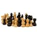 34 pcs Wood Chess Checkers Kids Intellectually Development Learn Toys Beige Brown Wooden Chess Pieces Checkers Chess Set (Color : Beige+Brown) (Beige+Brown)