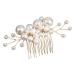minkissy Pearl Comb Wedding Hair Comb Bridal Hair Comb Pearl Tiara Bridal Hair Accessories Rhinestone Hair Accessories Wedding Hair Jewelry Bridal Hair Side Comb Bride Hair Side Comb Manual