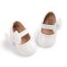 Sonsage Infant Baby Girls Bowknot Mary Jane Toddler Soft Anti-Slip Sole Princess Wedding Dress First Walking Flats Prewalker Newborn Ballet Shoes 12-18 Months A02 White