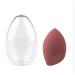Makeup Sponge Makeup Sponge Puff Egg Microfiber Face Sponge Face Foundation Concealer Cosmetic Powder Sponge Makeup Sponge Holder(Brown-QM)