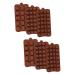 Zerodeko Ice Cube Tray 6 pcs Adorable Mold Tools Fondant Molds Candy Ice Cube Chocolate Silicone DIY Lovely Cookie for 21X10.2cmx2pcs Brown 2x2pcs