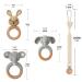 Buy Tian-K 3-Piece Beech Wood Baby Bite Rings & Animal Rattles - Eco-Friendly Infant Toy Set - Buy Online on GoSupps.com