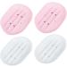 Ciieeo 8 Pcs Non-slip Silicone Soap Holder Soap Soap Dish Sink Soap Holder Fruit Straws Anti Slip Soap Case Soap Drainer Holder Bathroom Soap Rack Silicone Soap Dish Hollow Out White Tray - Buy Online on GoSupps.com